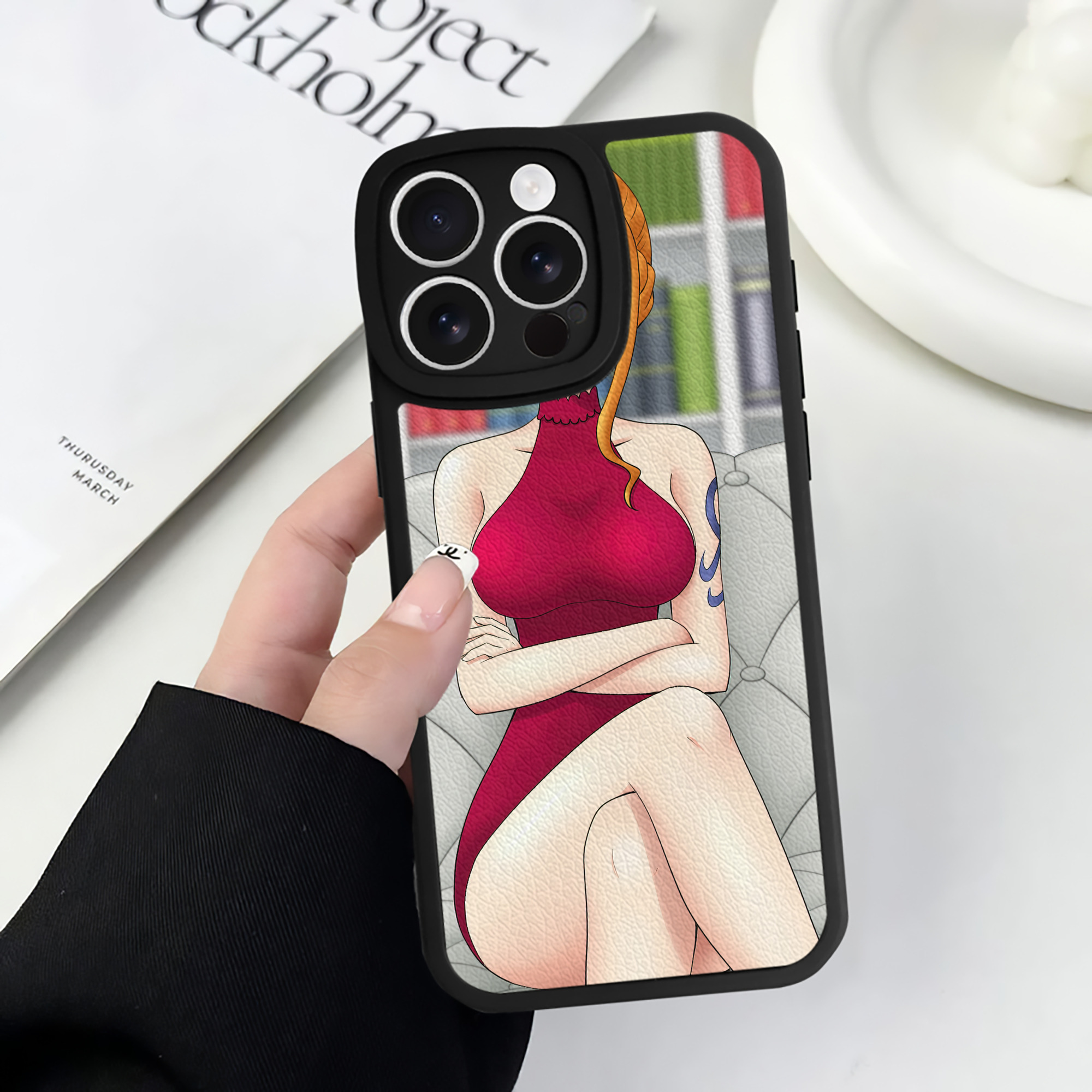 （画像用） ワンピース ONE PIECE 【iPhone 16シリーズ対応】シリコンスマホケース（レザー調） 材質：シリコン